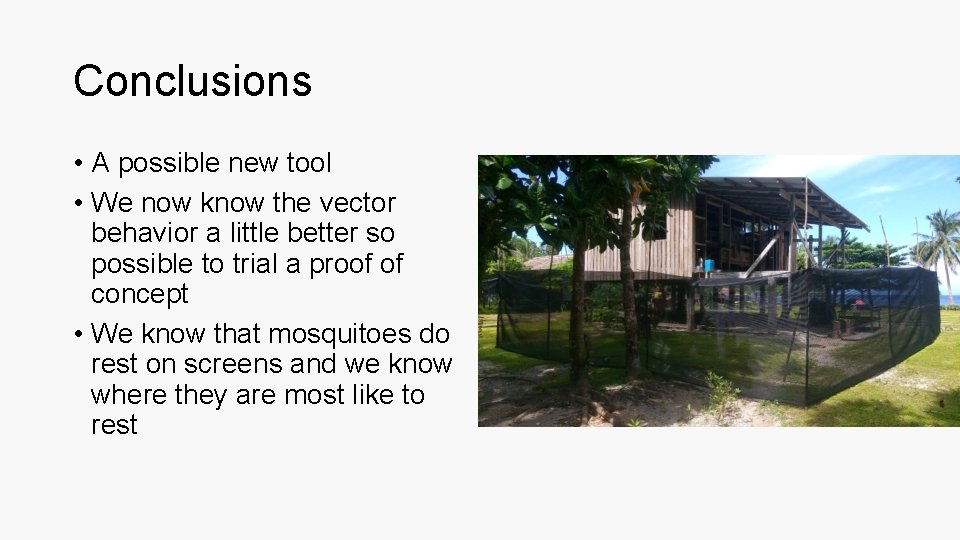 Conclusions • A possible new tool • We now know the vector behavior a