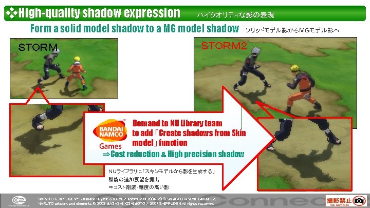 ❖High-quality shadow expression ハイクオリティな影の表現 Form a solid model shadow to a MG model shadow