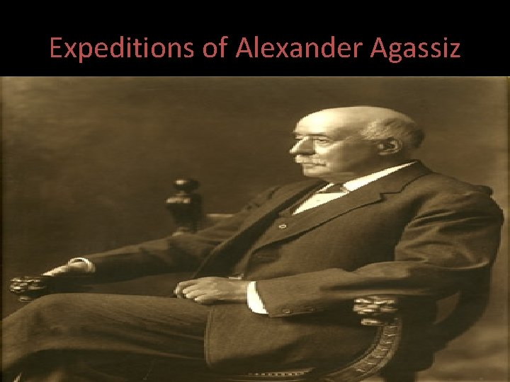 Expeditions of Alexander Agassiz • Conducted and led a series of expeditions dredging for