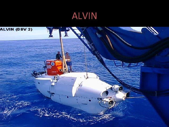 ALVIN • ALVIN: named after Allyn Vine. (1964). • It allows for two scientists