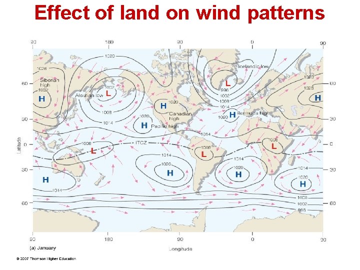 Effect of land on wind patterns 26 