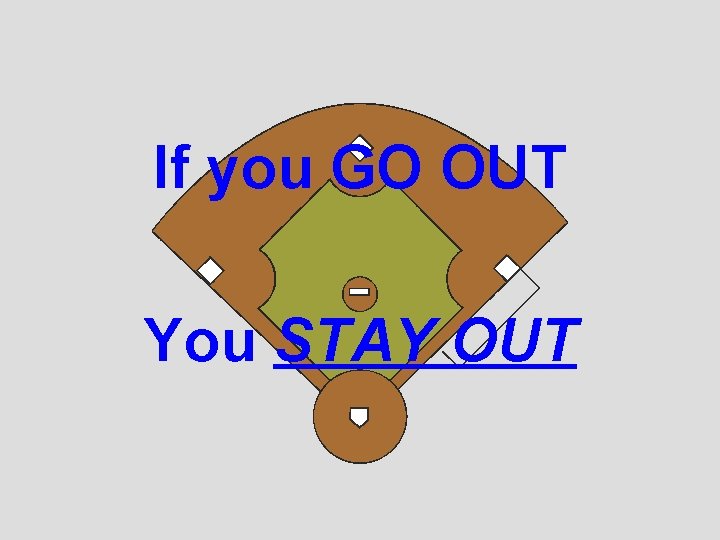 If you GO OUT You STAY OUT 