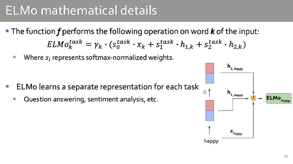 ELMo mathematical details § 45 