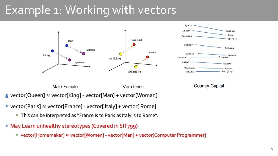 Example 1: Working with vectors § 5 