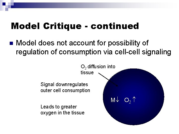 Model Critique - continued n Model does not account for possibility of regulation of