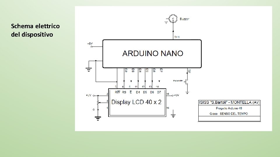 Schema elettrico del dispositivo 