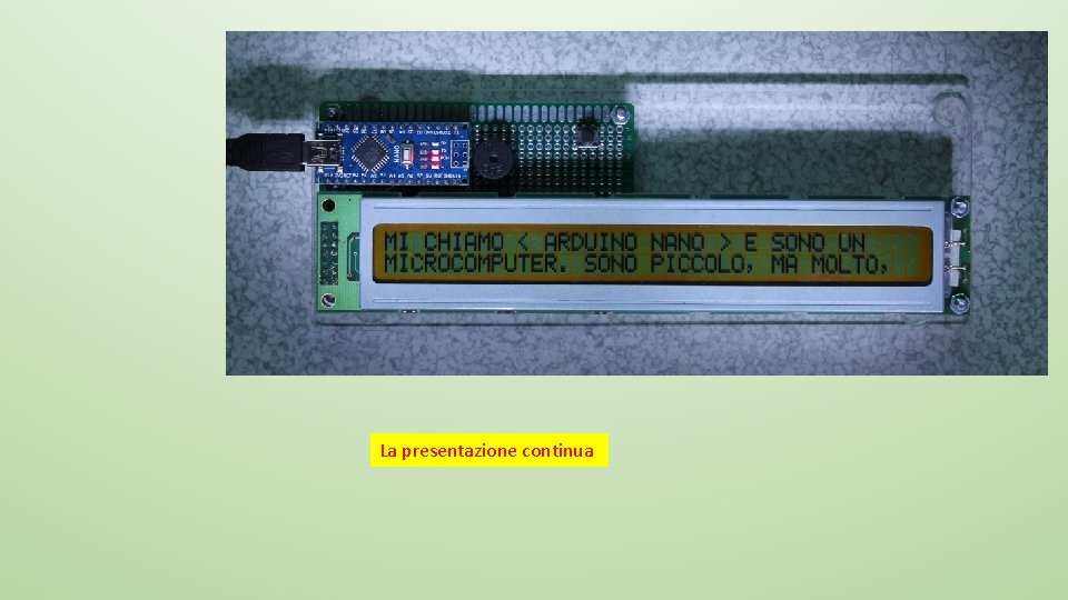 La presentazione continua 