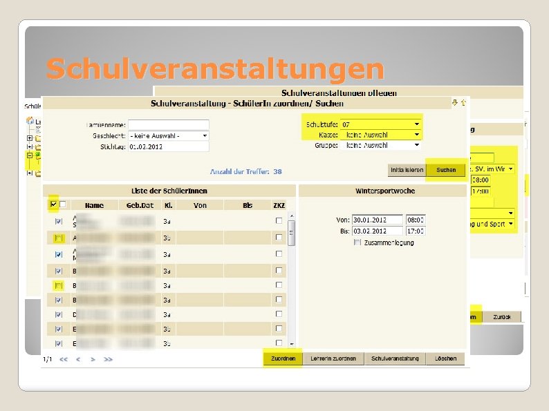 Schulveranstaltungen Verwalten von Schulveranstaltungen Bi. Dok 