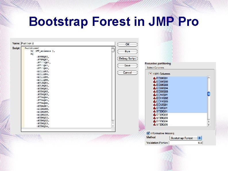 Bootstrap Forest in JMP Pro 