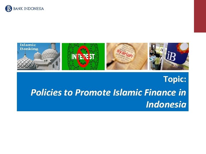Topic: Policies to Promote Islamic Finance in Indonesia 