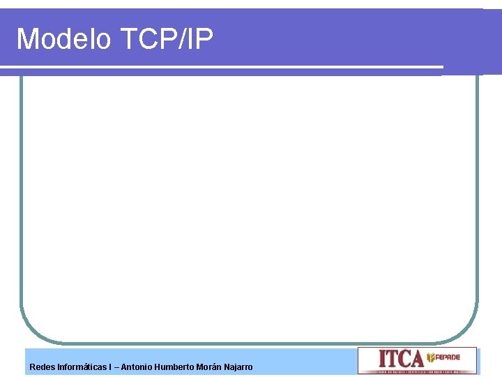 Modelo TCP/IP Redes Informáticas I – Antonio Humberto Morán Najarro 