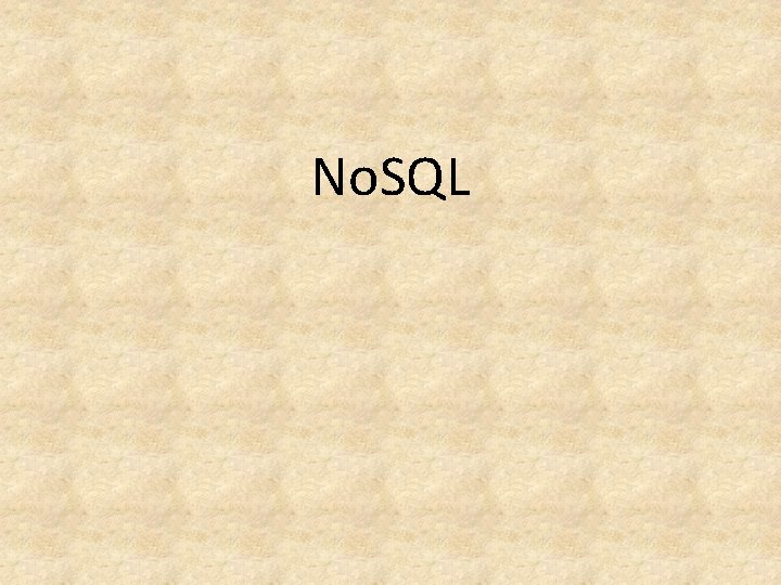 No. SQL No. SQL