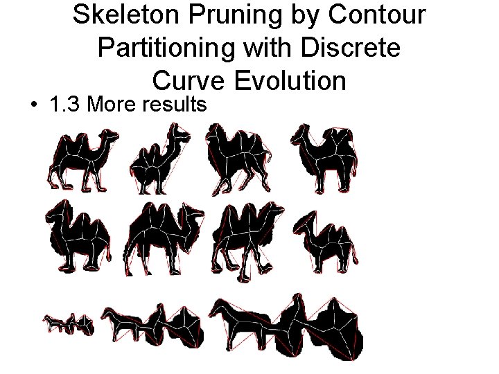 Skeleton Pruning by Contour Partitioning with Discrete Curve Evolution • 1. 3 More results