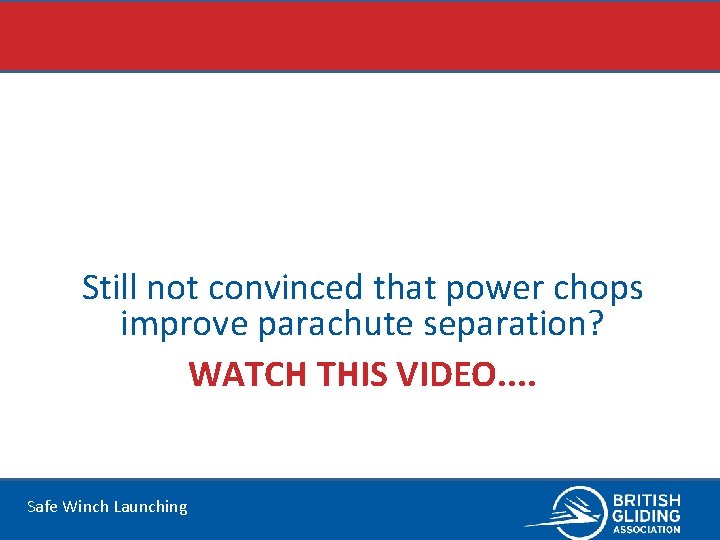 Still not convinced that power chops improve parachute separation? WATCH THIS VIDEO. . Safe
