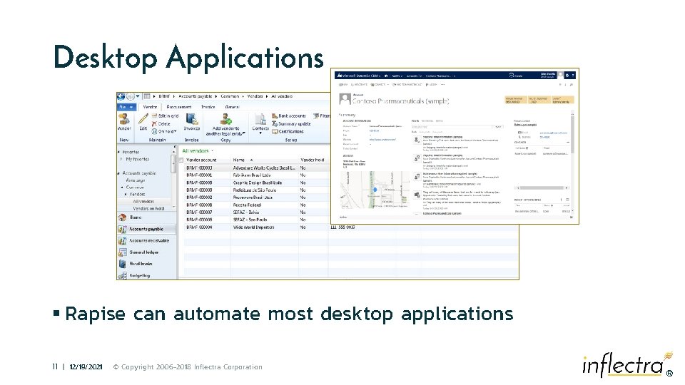 Desktop Applications § Rapise can automate most desktop applications 11 | 12/19/2021 © Copyright