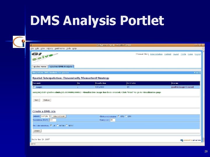DMS Analysis Portlet 20 