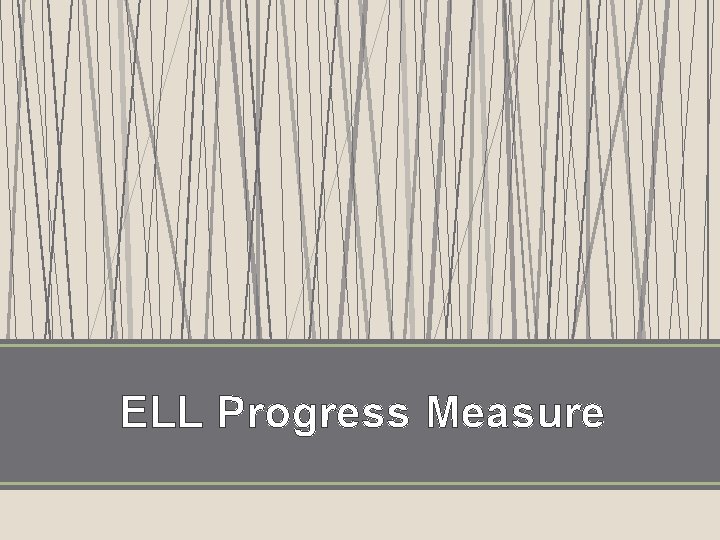 ELL Progress Measure 