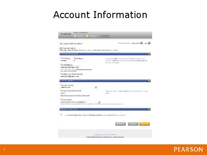 Account Information 5 