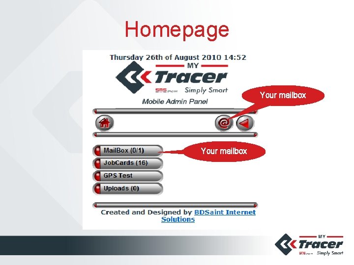 Homepage Your mailbox 