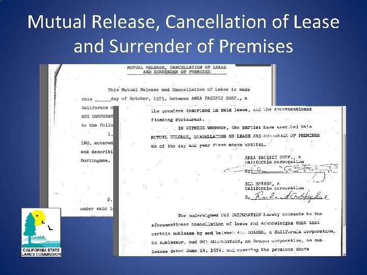 Mutual Release, Cancellation of Lease and Surrender of Premises 