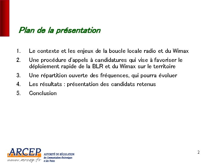 Plan de la présentation 1. 2. Le contexte et les enjeux de la boucle