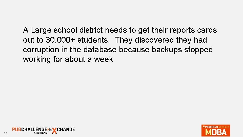A Large school district needs to get their reports cards out to 30, 000+