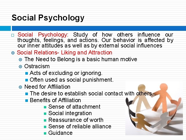 Social Psychology Social Psychology: Study of how others influence our thoughts, feelings, and actions.