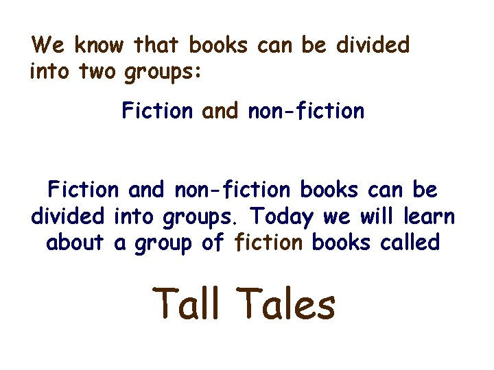 We know that books can be divided into two groups: Fiction and non-fiction books
