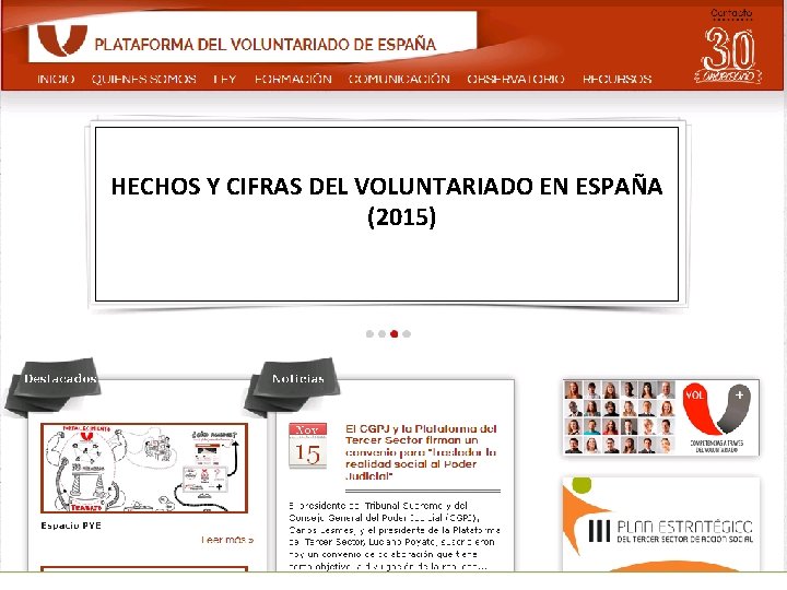 HECHOS Y CIFRAS DEL VOLUNTARIADO EN ESPAÑA (2015) 