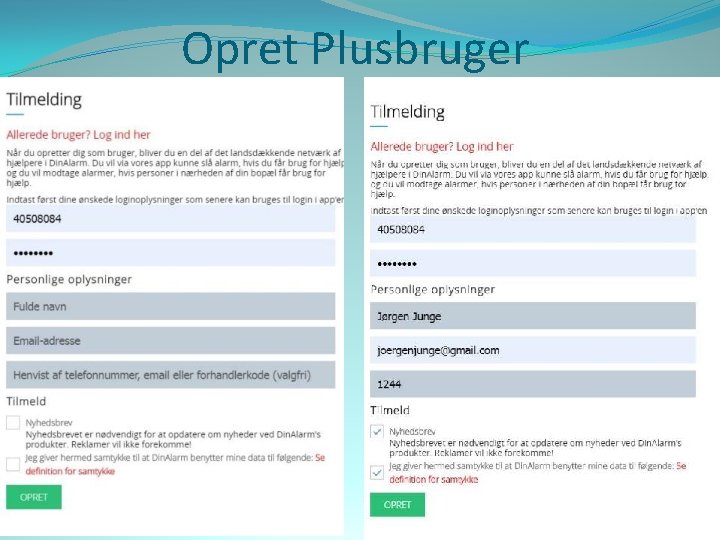 Opret Plusbruger 