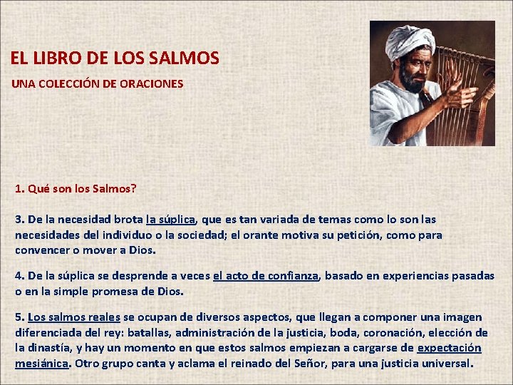 EL LIBRO DE LOS SALMOS UNA COLECCIÓN DE ORACIONES 1. Qué son los Salmos?