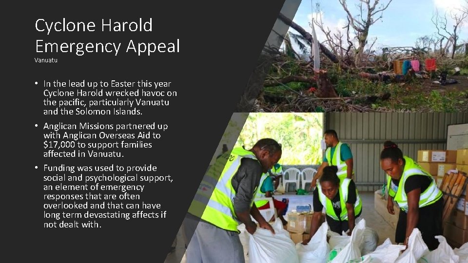 Cyclone Harold Emergency Appeal Vanuatu • In the lead up to Easter this year