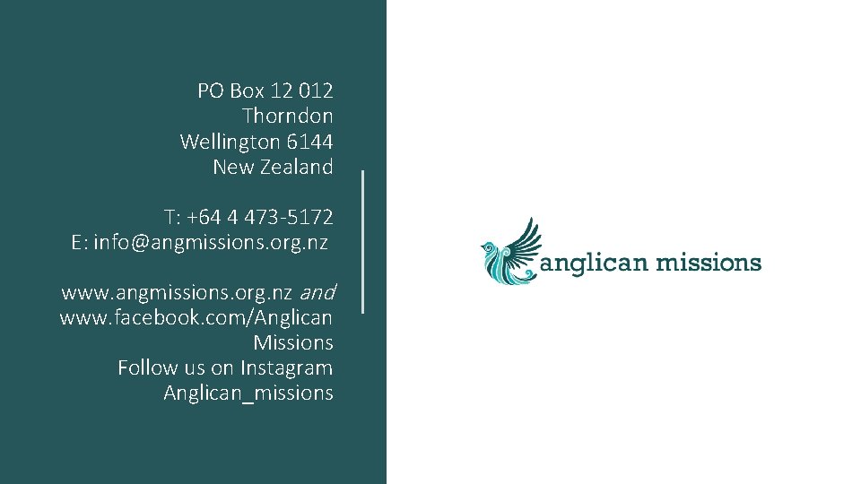 PO Box 12 012 Thorndon Wellington 6144 New Zealand T: +64 4 473 -5172