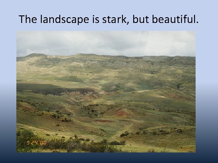 The landscape is stark, but beautiful. 