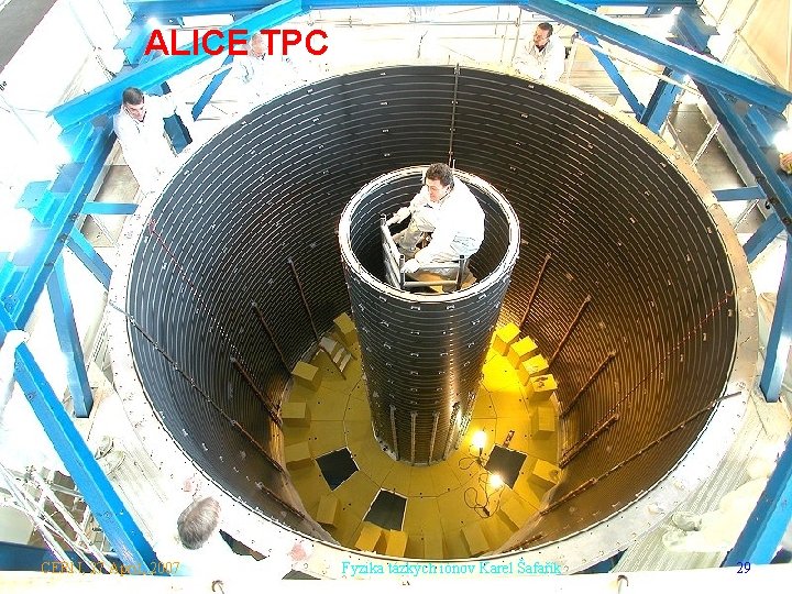 ALICE TPC CERN, 27 April, 2007 Fyzika tázkých iónov Karel Šafařík 29 