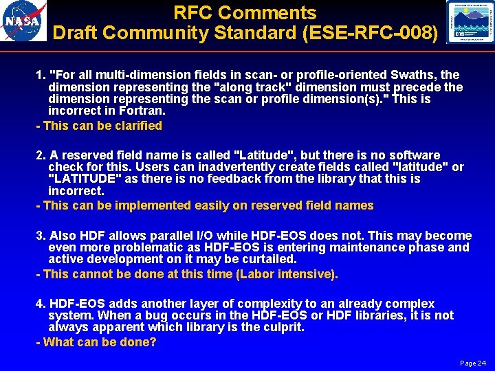 RFC Comments Draft Community Standard (ESE-RFC-008) 1. "For all multi-dimension fields in scan- or