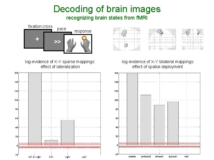 Decoding of brain images recognizing brain states from f. MRI fixation cross + pace