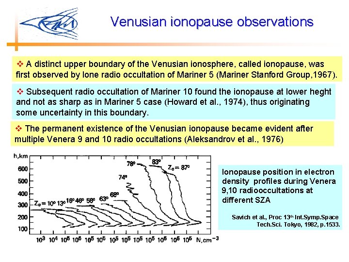 Venusian ionopause observations v A distinct upper boundary of the Venusian ionosphere, called ionopause,