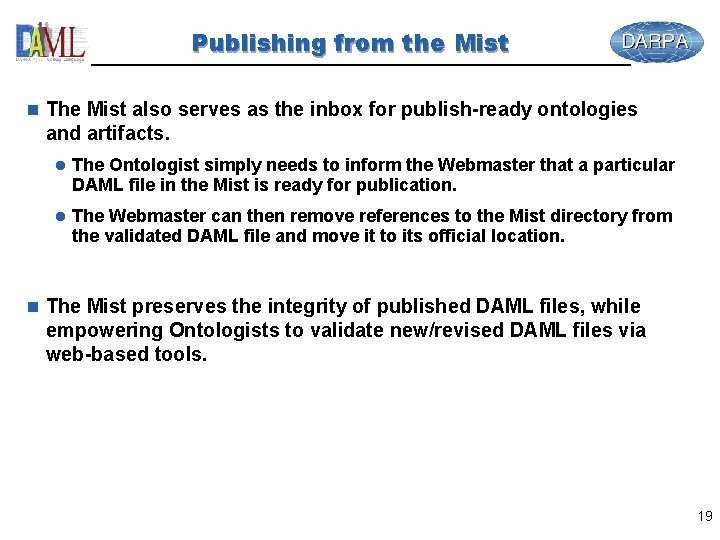 Publishing from the Mist n The Mist also serves as the inbox for publish-ready