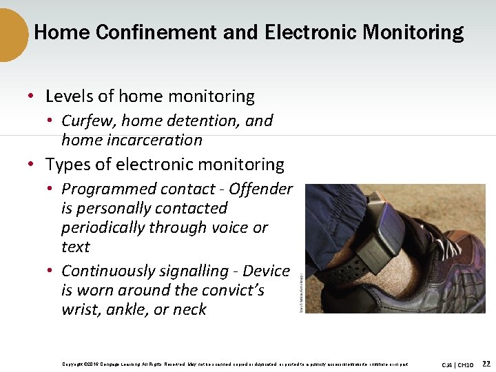 Home Confinement and Electronic Monitoring • Levels of home monitoring • Curfew, home detention,