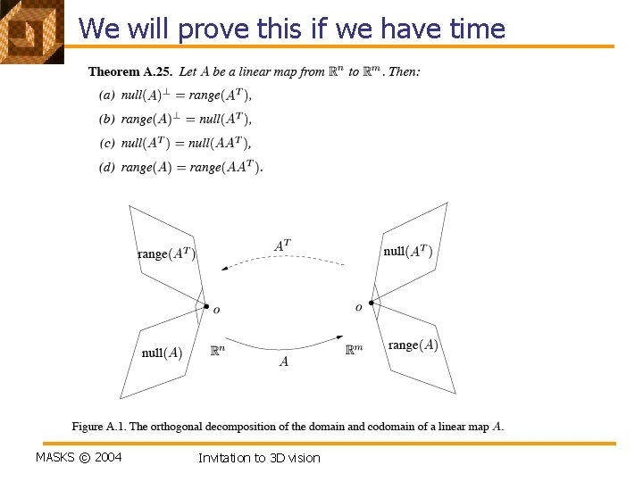 We will prove this if we have time MASKS © 2004 Invitation to 3