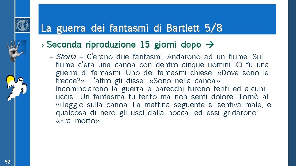 La guerra dei fantasmi di Bartlett 5/8 › Seconda riproduzione 15 giorni dopo –