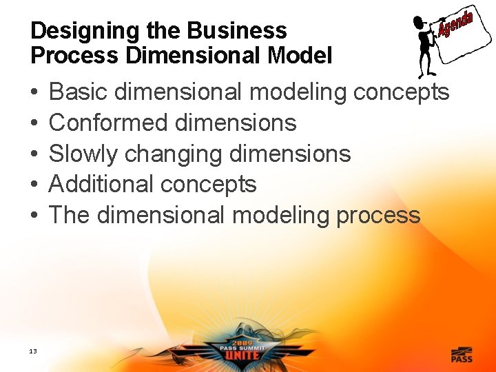 Designing the Business Process Dimensional Model • • • 13 Basic dimensional modeling concepts