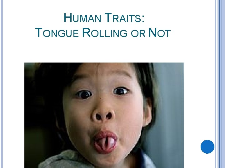 HUMAN TRAITS: TONGUE ROLLING OR NOT 