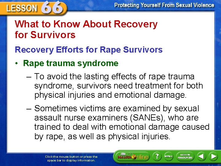 What to Know About Recovery for Survivors Recovery Efforts for Rape Survivors • Rape