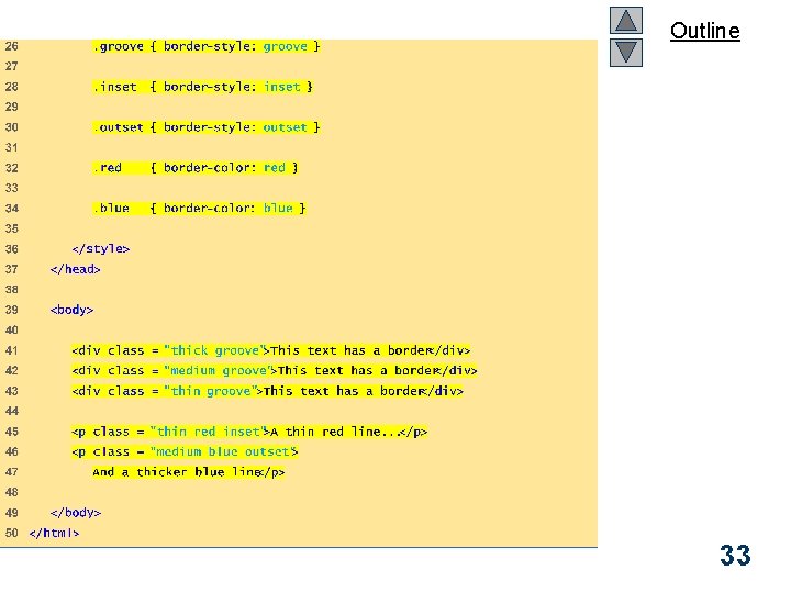 Outline borders. html (2 of 2) 33 