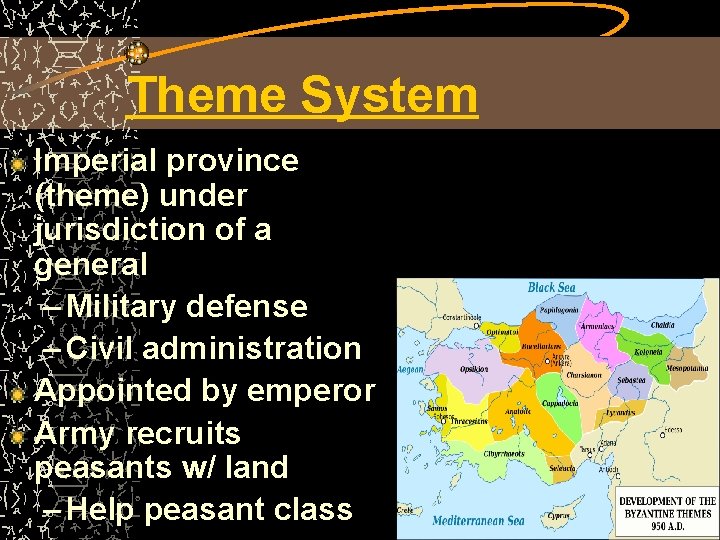 Theme System Imperial province (theme) under jurisdiction of a general – Military defense –