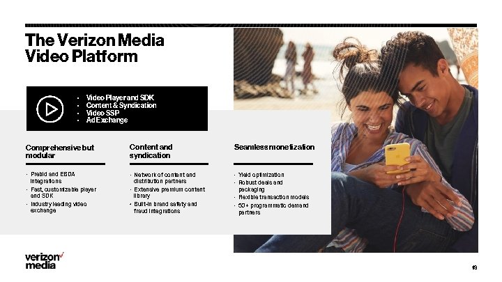 The Verizon Media Video Platform • • Video Player and SDK Content & Syndication