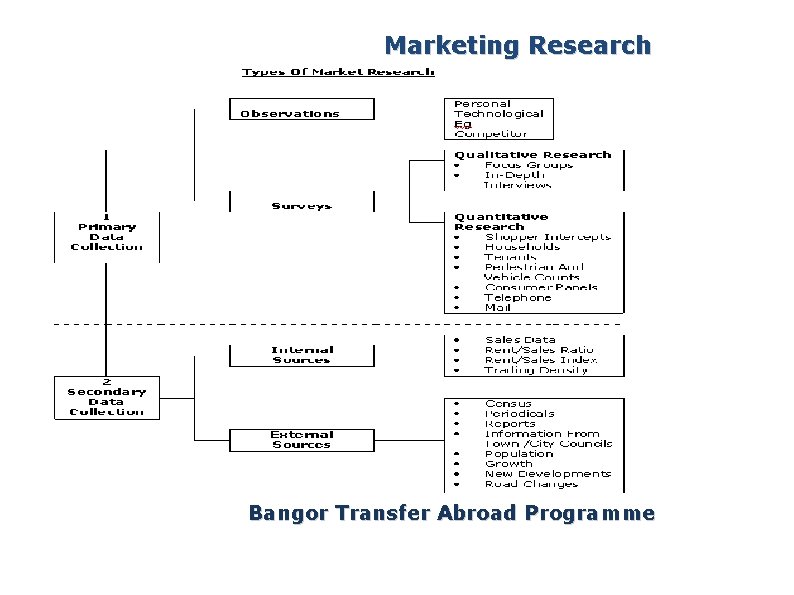 Marketing Research Bangor Transfer Abroad Programme 