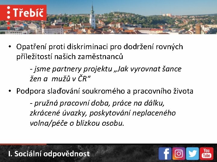  • Opatření proti diskriminaci pro dodržení rovných příležitostí našich zaměstnanců - jsme partnery